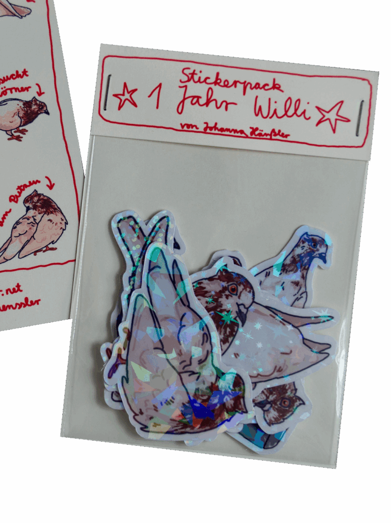 Stickerpack "1 Jahr Willi" (große Sticker)