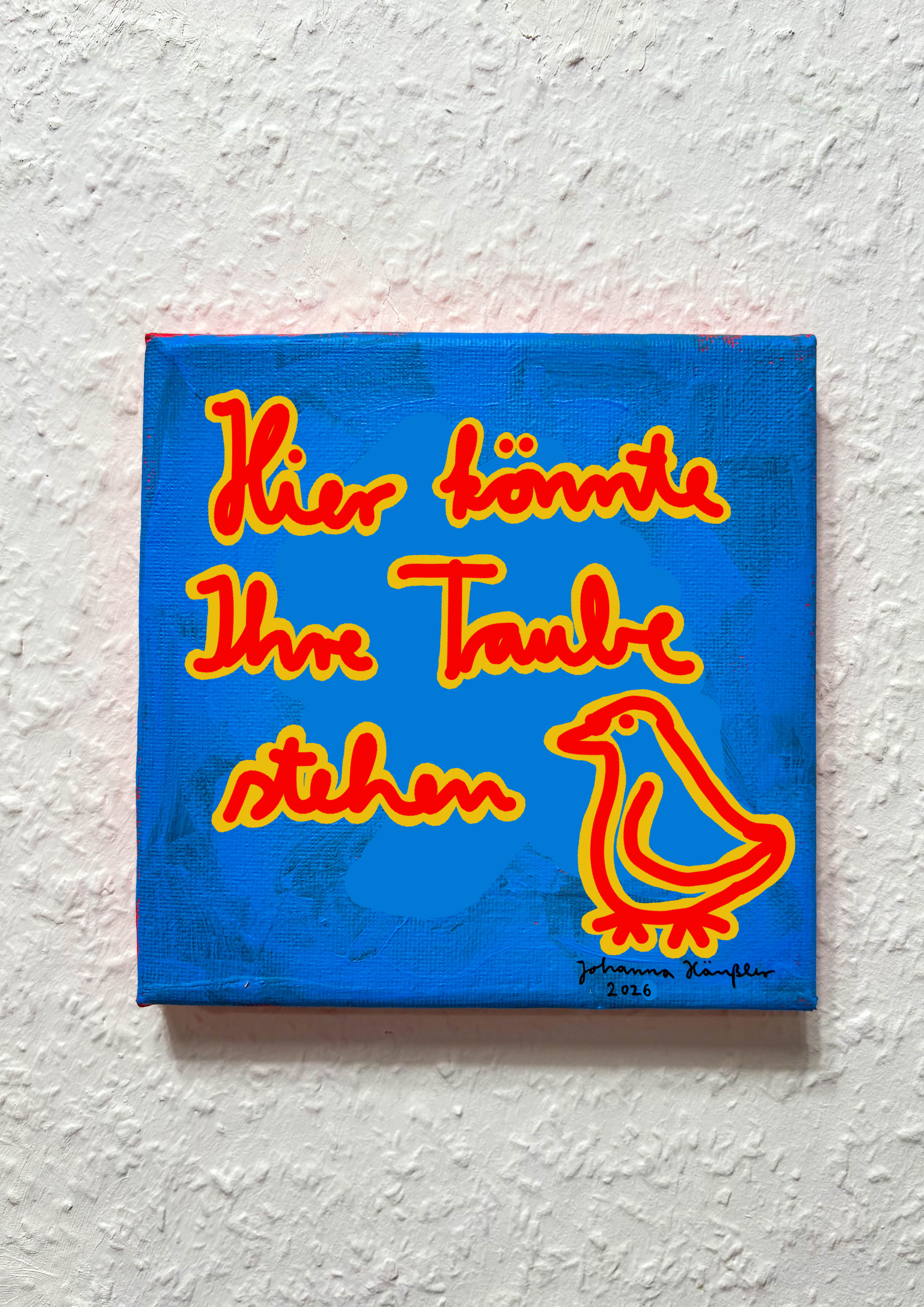 Custom Pigeon Portrait (Acryl auf Leinwand, 15x15cm) – Bild 2